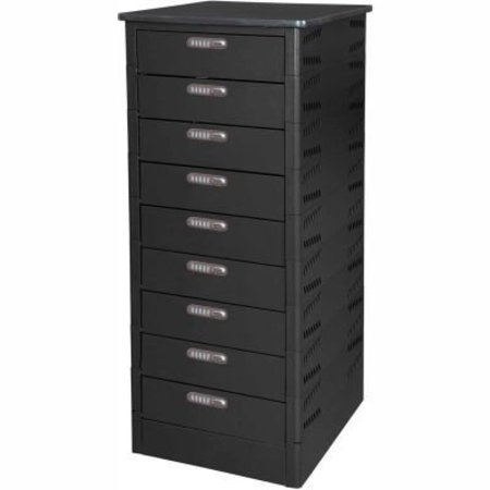 DATUM FILING SYSTEMS Datum TekStak Laptop Storage Locker W/ Laminate Top, 9 Bays, Electronic Lock, Black TEKS9-C-LT-T25-L1595-60